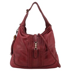 Gucci Jackie 1961 Large Red Calfskin Leather With Long Strap