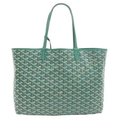 Goyard Saint Louis Tote PM Medium Green Printed Canvas 2018