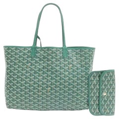 Goyard Saint Louis Tote PM Medium Green Printed Canvas 2018