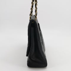 Chanel Classic Flap Maxi 2009 Black Lambskin Leather Single Flap with Gold HW