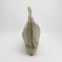 Bottega Veneta Veneta Hobo Maxi Beige Intrecciato Leather Bag 51cm