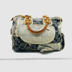 Louis Vuitton Patchwork Speedy 30 Blue Denim Handbag