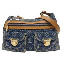Louis Vuitton Monogram Blue Denim Baggy PM Shoulder Bag