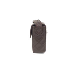 Chanel Vintage Mini Flap Crossbody Bag Brown Lambskin Leather, 1991-1994