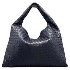 Bottega Veneta Hop Large Leather Navy Hobo Bag 55cm