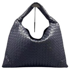 Bottega Veneta Hop Large Leather Navy Hobo Bag 55cm