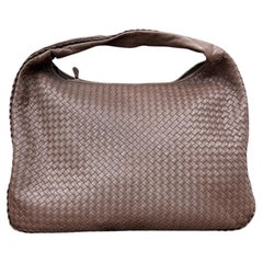 Bottega Veneta Veneta Hobo Maxi Dark Brown Lambskin Leather 52cm