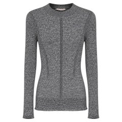 Christopher Kane – Feiner Pullover aus silbernem Lurex-Strick