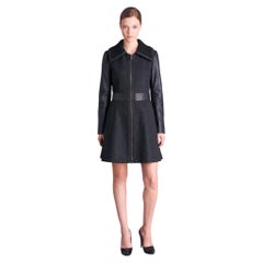 Prada Pre-Fall 2008 Wool, Nylon, Knit & Leather Princess Coat IT46