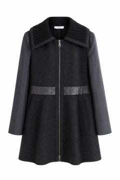 Prada Pre-Fall 2008 Wool, Nylon, Knit & Leather Princess Coat IT46