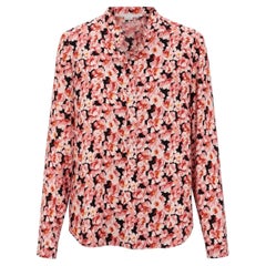 Stella McCartney Camisa de Seda con Estampado Floral, IT34/UK2, Nuevo