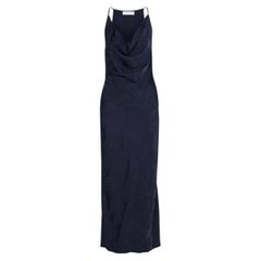 Victoria Beckham - Maxi abito in tessuto jacquard drappeggiato sul davanti