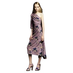 Prada Resort 2008 Honeysuckle Print One Sleeve Dress