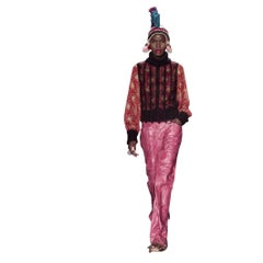 Christian Dior x John Galliano Fall 2002 Silk & Knit Blouse Top