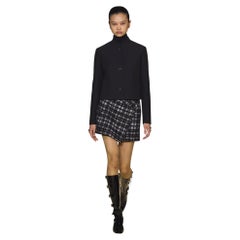 Christian Dior Fall 2014 Black Wool High Collar Cropped Jacket