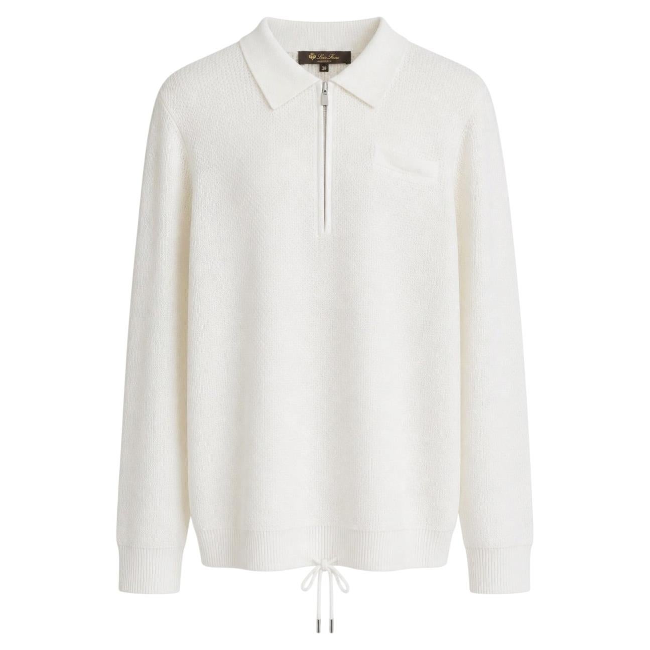 Jersey contemporáneo con textura de gofre blanco roto Loro Piana Mujer IT38