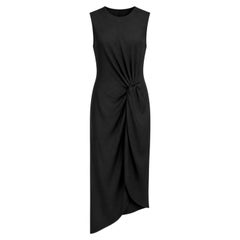 Dolce & Gabbana Sleeveless Draped Front Black Dress