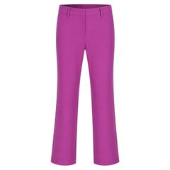 Magda Butrym Women's Loose Tailored Trousers in Violet Pink Wool