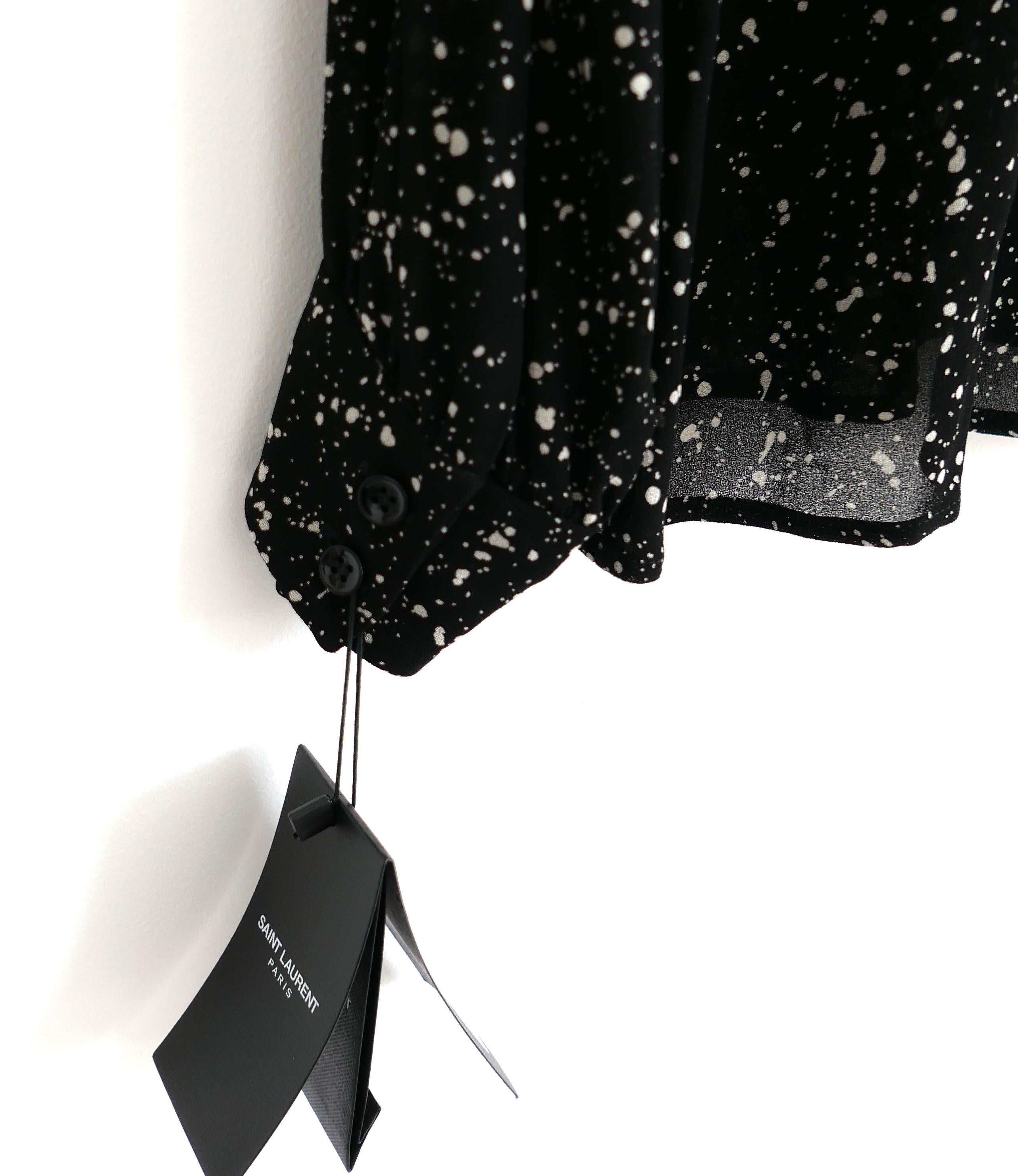 Saint Laurent Star Print Spitzenkragen Bluse Pre-Fall 2015 im Zustand „Neu“ im Angebot in London, GB