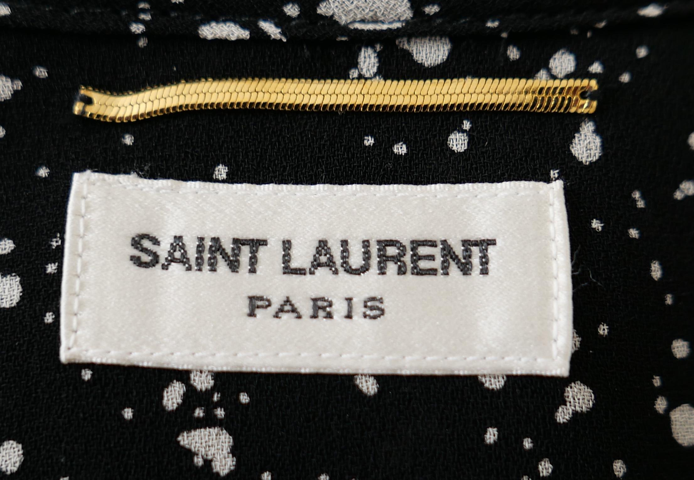 Saint Laurent Star Print Spitzenkragen Bluse Pre-Fall 2015 im Angebot 1
