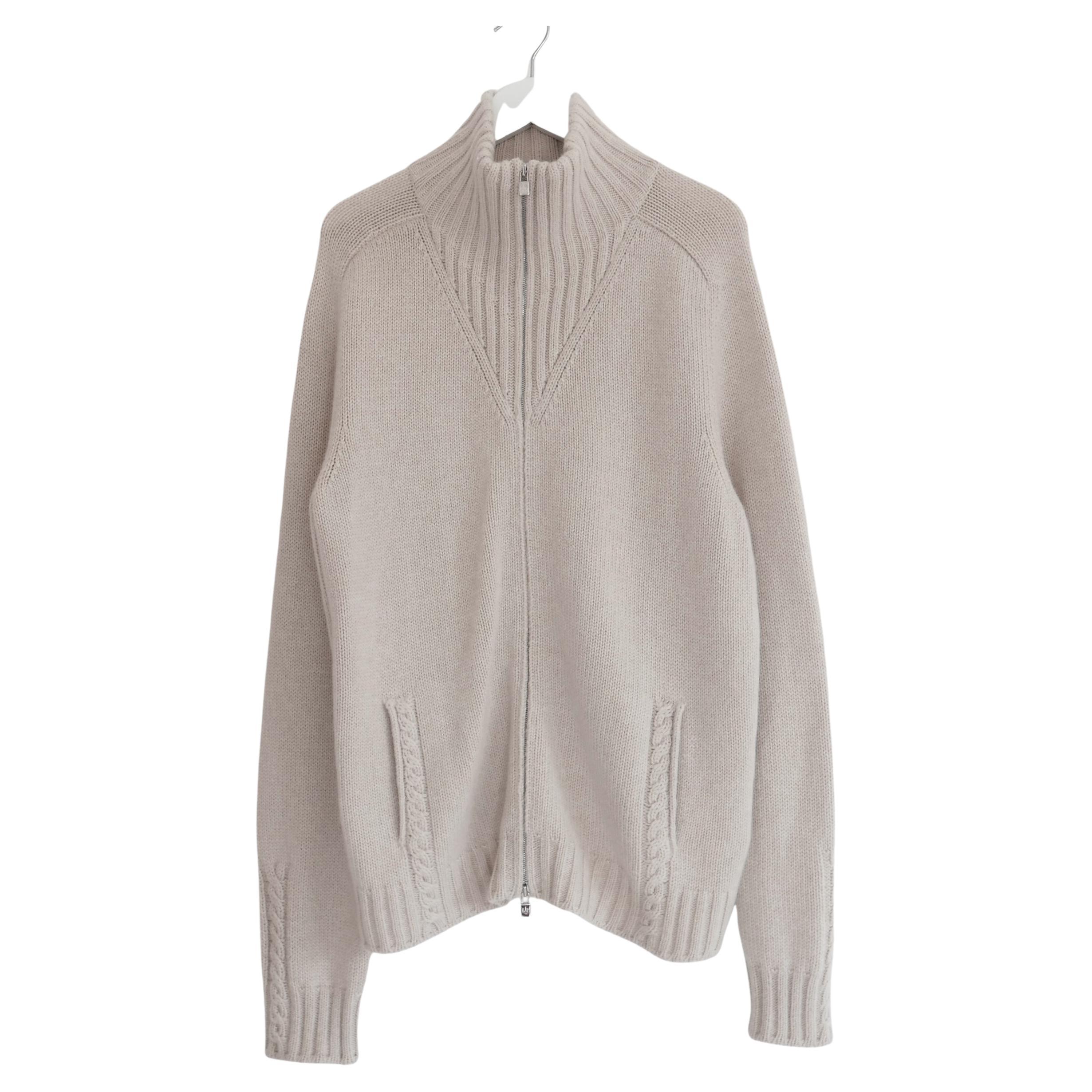 Loro Piana Baby Cashmere Veste cardigan zippée à col cheminée en vente