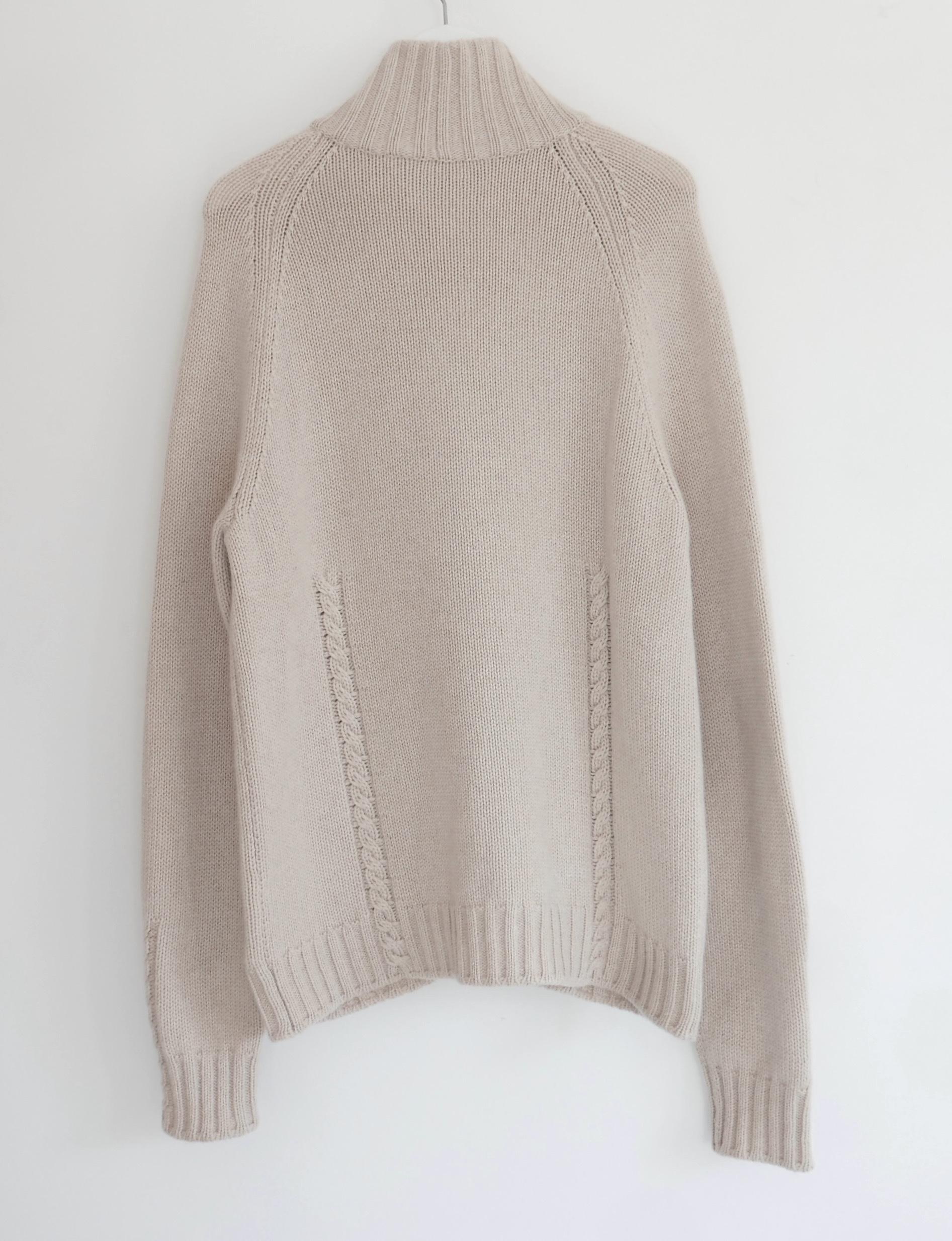 Gris Loro Piana Baby Cashmere Veste cardigan zippée à col cheminée en vente