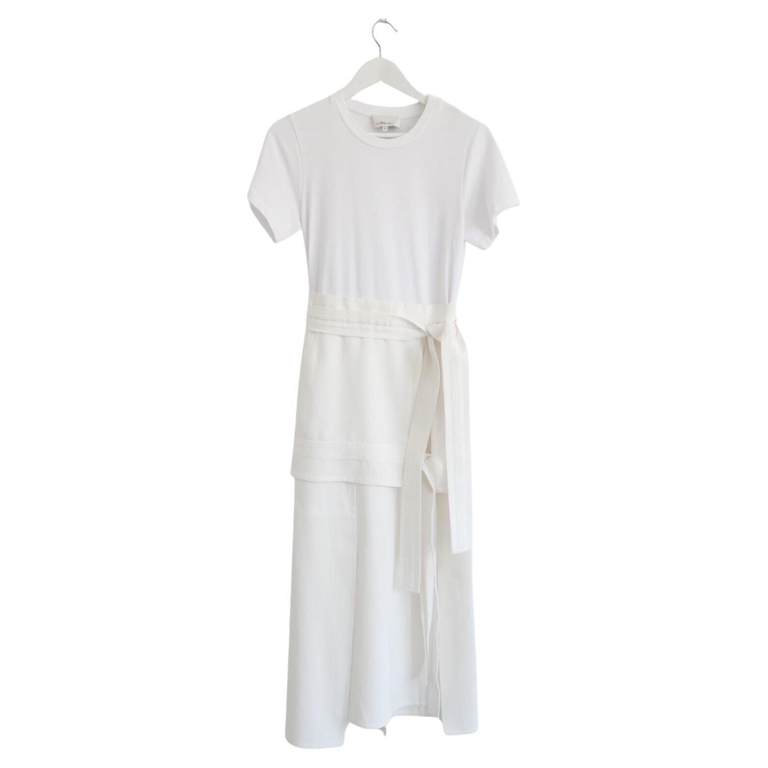 3.1 Phillip Lim - Vestito midi con maglietta bianca combinata