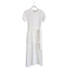 3.1 Phillip Lim White T-Shirt Combo Midi Dress