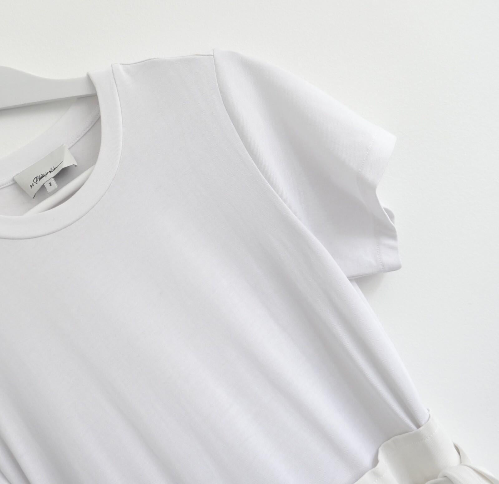 Grigio 3.1 Phillip Lim - Vestito midi con maglietta bianca combinata in vendita