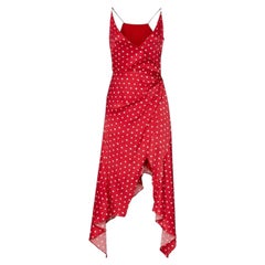 Haney Women's Contemporary Red Polka Dot Slip Dress, New with Tags