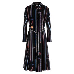 Hermes Fall 2012 Les Cannes Print Twillaine Silk Shirt Dress