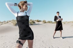 Chanel Resort 2022 Ad Campaign Logo Knit T-Shirt Layered Dress
