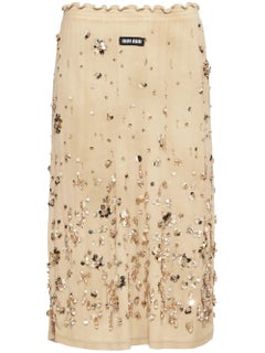 Miu Miu Spring 2023 Embellished Midi Skirt