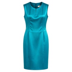Yves Saint Laurent Resort 2008 Pilati Teal Satin Dress