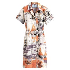 Prada Pre-Fall 2017 Archival 2004 Mediterranean Print Shirt Dress