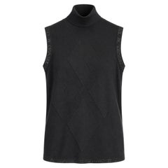 Chanel Karl Lagerfeld Automne 2007 07A : Pull sans manches à bordures logo sport