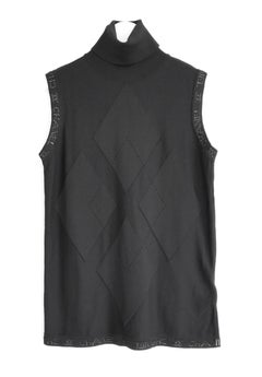 Chanel Karl Lagerfeld Automne 2007 07A : Pull sans manches à bordures logo sport
