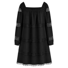 Prada Spring 2015 Silk & Lace Mini Dress