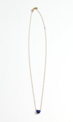 Alison Lou Heart Enamel Heart 14k Gold Necklace