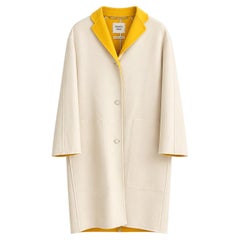 Hermès Cream & Yellow Wool & Cashmere Coat
