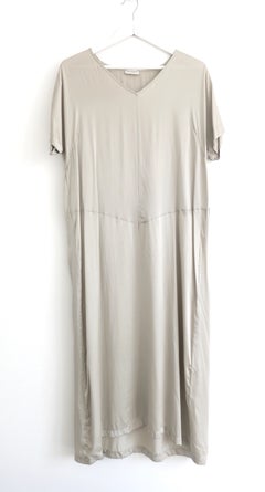 Dries Van Noten Vintage Spring 2005 Beige Silk Dress