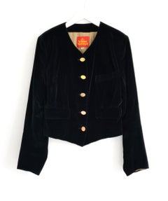 Vivienne Westwood Red Label Vintage Black Velvet Jacket Orb Buttons