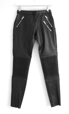 Joseph Spark Leather Biker Trousers
