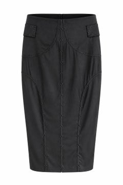Gucci Tom Ford Fall 2003 Silk Eyelet Corset Panelled Skirt