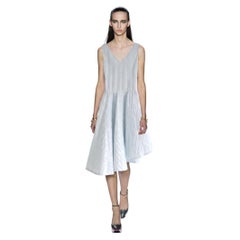 Dior x Raf Simons Dior Fall 2014 Pale Blue Textured Dress