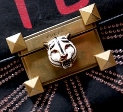 Gucci Crystal Embellished Tiger Clasp Future Bag