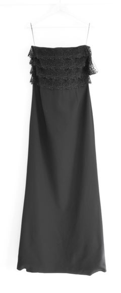 Givenchy Fall 2021 Black Lace Bust Gown