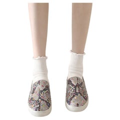 Christian Louboutin Roller Boat Rainbow Crystal Sneakers Flats 36