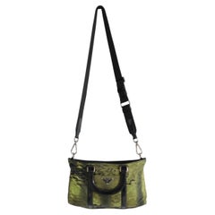 Prada Fall 2004 Pixelated Watercolour Print Nylon & Leather Bag