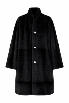 Hermes Black Reversible Leather & Shearling Coat